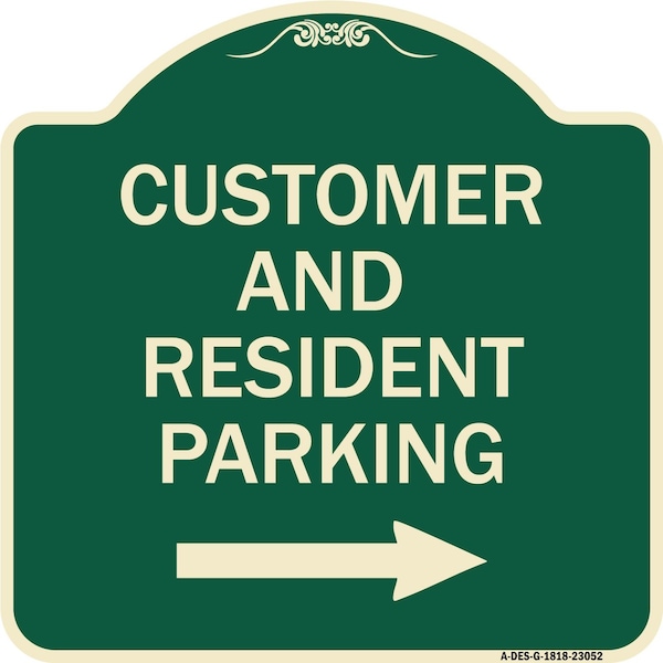 Signmission Reserved Parking Customer and Visitor Parking Heavy-Gauge Aluminum Sign, 18" x 18", G-1818-23052 A-DES-G-1818-23052 - main